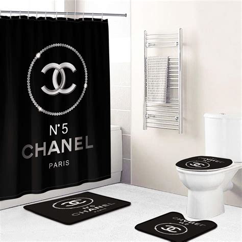 black chanel shower curtain|chanel shower curtain amazon.